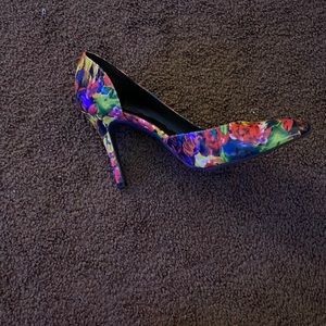 Brash floral heels